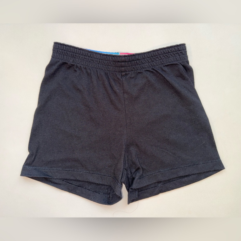 Fruit of the Loom Black Kids Jersey Shorts with Color Trim